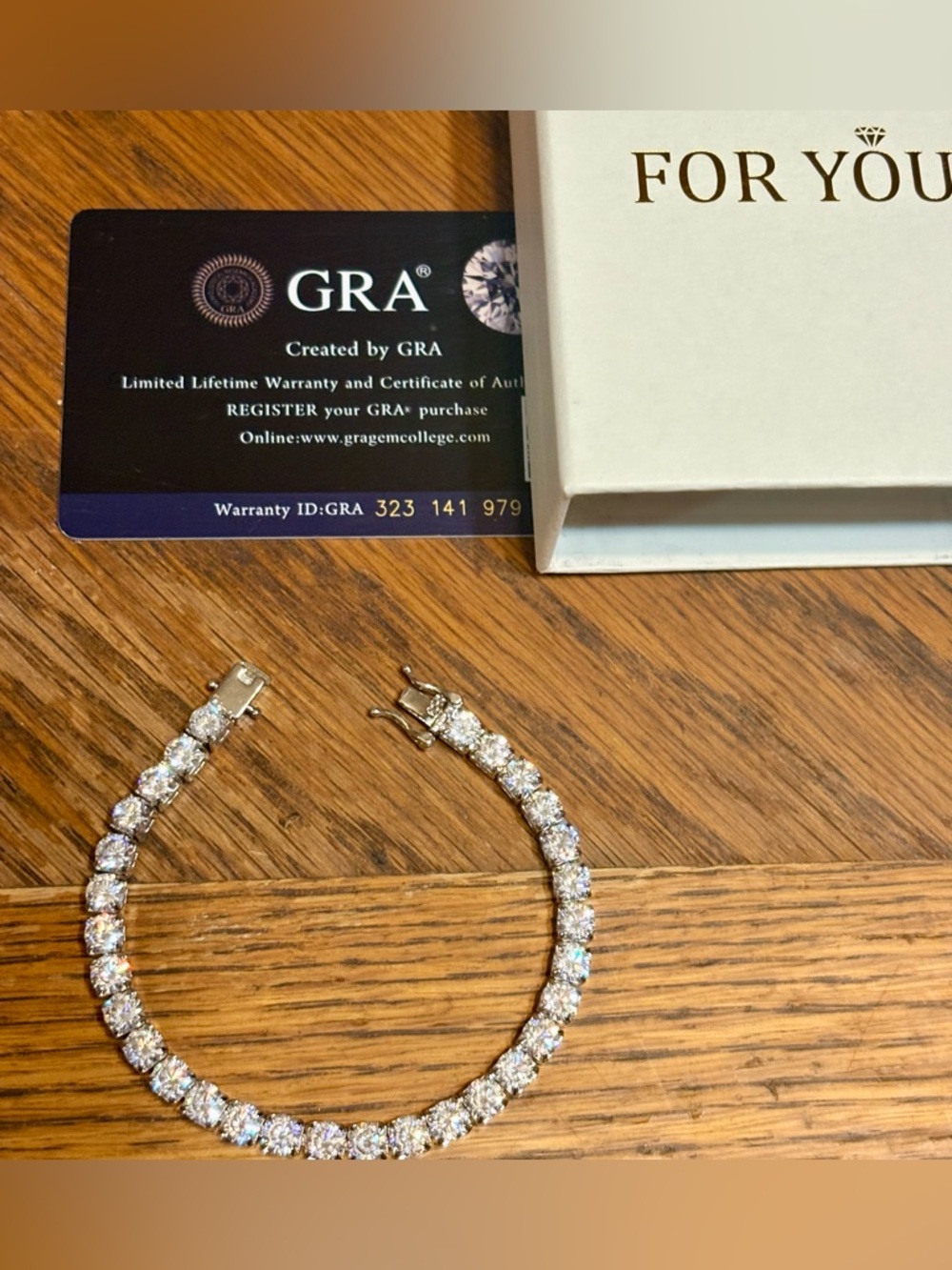 5MM Moissanite Tennis Bracelet D Color VVS1 7.48 inches GRA Card & Gift Box - Picture 8 of 8